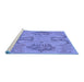 Sideview of Machine Washable Oriental Blue Modern Rug, wshabs1015blu