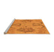 Sideview of Machine Washable Oriental Orange Modern Area Rugs, wshabs1015org