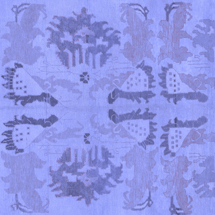 Square Oriental Blue Modern Rug, abs1015blu
