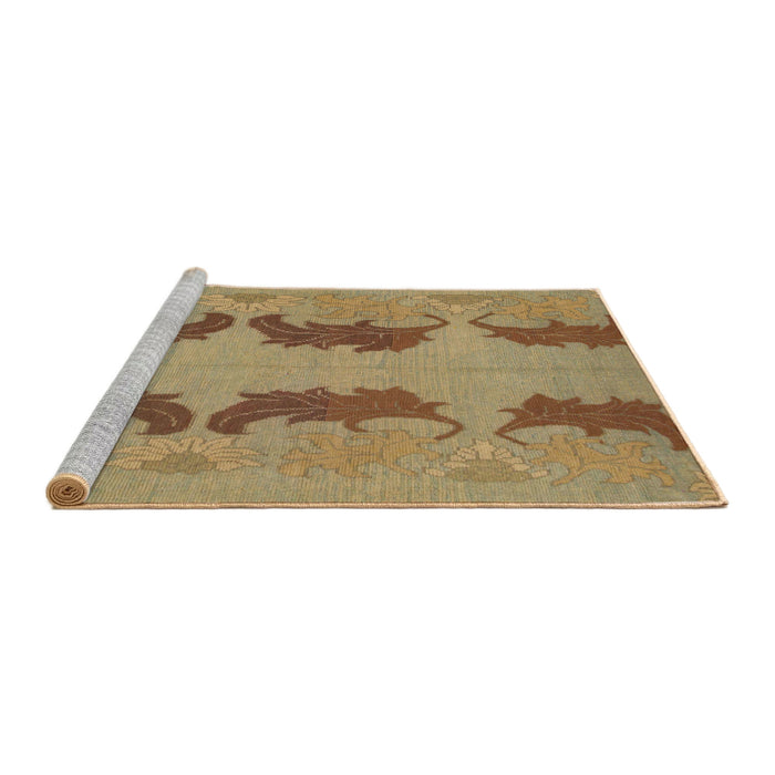 Sideview of Machine Washable Abstract Light Brown Rug, wshabs1016