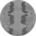 Round Oriental Gray Modern Rug, abs1016gry