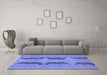 Machine Washable Oriental Blue Modern Rug in a Living Room, wshabs1016blu