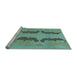 Sideview of Machine Washable Oriental Light Blue Modern Rug, wshabs1016lblu