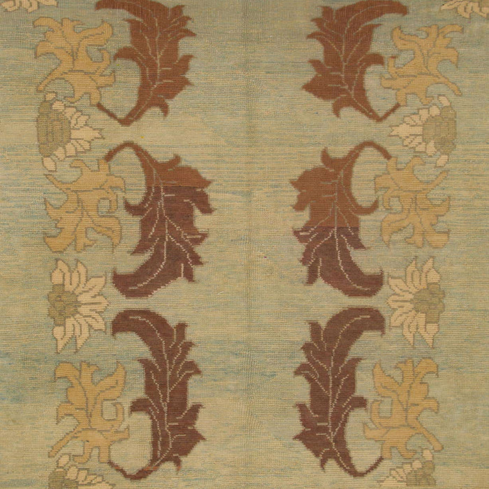 Round Abstract Light Brown Oriental Rug, abs1016