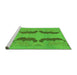 Sideview of Machine Washable Oriental Green Modern Area Rugs, wshabs1016grn