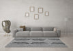 Machine Washable Oriental Gray Modern Rug in a Living Room,, wshabs1016gry