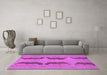 Machine Washable Oriental Purple Modern Area Rugs in a Living Room, wshabs1016pur