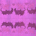 Square Machine Washable Oriental Purple Modern Area Rugs, wshabs1016pur