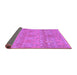 Sideview of Abstract Purple Modern Rug, abs1017pur