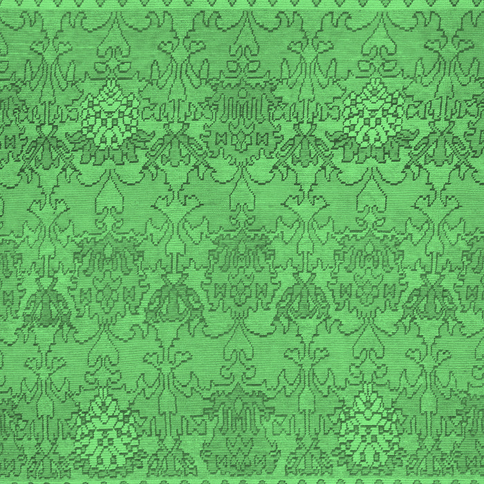 Square Machine Washable Abstract Emerald Green Modern Area Rugs, wshabs1017emgrn