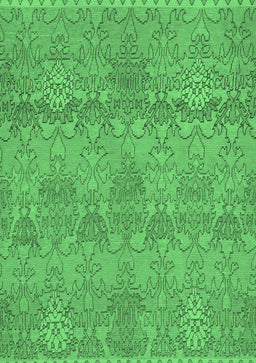 Abstract Emerald Green Modern Rug, abs1017emgrn