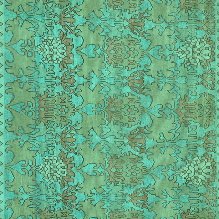 Square Machine Washable Abstract Turquoise Modern Area Rugs, wshabs1017turq