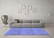 Machine Washable Abstract Blue Modern Rug in a Living Room, wshabs1017blu