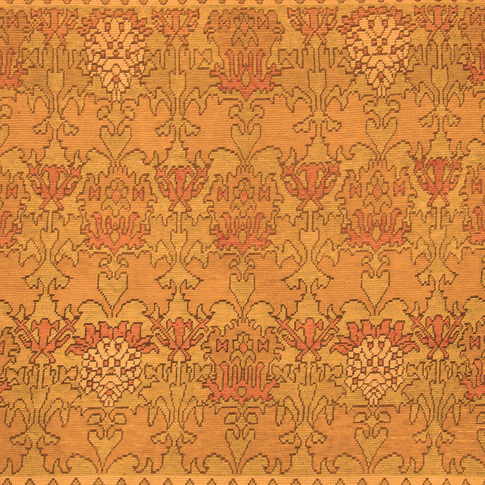 Square Machine Washable Abstract Orange Modern Area Rugs, wshabs1017org