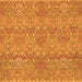 Square Machine Washable Abstract Orange Modern Area Rugs, wshabs1017org