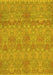 Machine Washable Abstract Yellow Modern Rug, wshabs1017yw