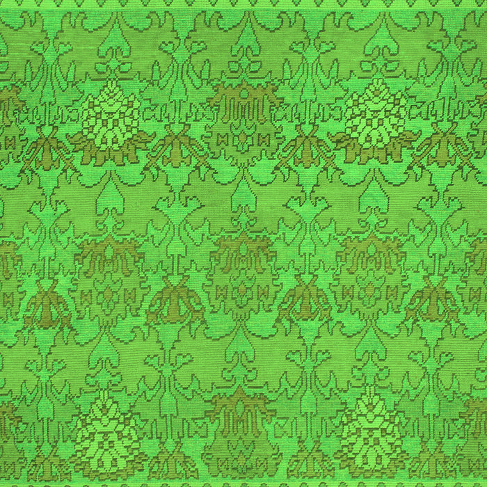 Square Machine Washable Abstract Green Modern Area Rugs, wshabs1017grn