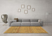 Machine Washable Abstract Brown Modern Rug in a Living Room,, wshabs1017brn