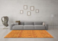 Machine Washable Abstract Orange Modern Rug, wshabs1017org