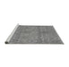 Sideview of Machine Washable Abstract Gray Modern Rug, wshabs1017gry