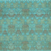 Square Abstract Light Blue Modern Rug, abs1017lblu