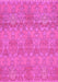 Machine Washable Abstract Pink Modern Rug, wshabs1017pnk