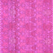 Square Machine Washable Abstract Pink Modern Rug, wshabs1017pnk