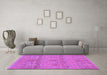 Machine Washable Abstract Purple Modern Area Rugs in a Living Room, wshabs1017pur
