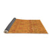 Sideview of Abstract Orange Modern Rug, abs1017org