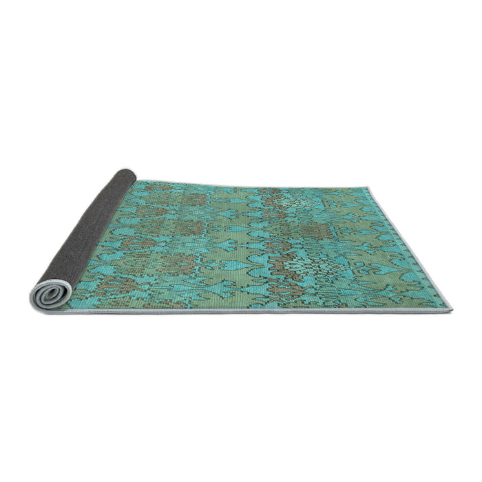 Sideview of Abstract Light Blue Modern Rug, abs1017lblu