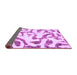 Sideview of Abstract Purple Modern Rug, abs1018pur