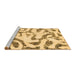 Sideview of Machine Washable Abstract Brown Modern Rug, wshabs1018brn