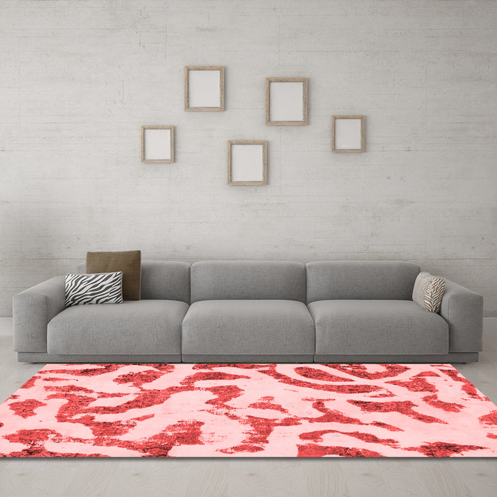 Modern Red Washable Rugs