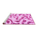 Sideview of Machine Washable Abstract Pink Modern Rug, wshabs1018pnk