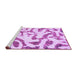 Sideview of Machine Washable Abstract Purple Modern Area Rugs, wshabs1018pur