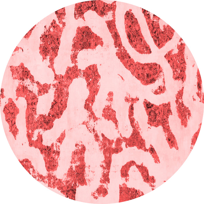 Machine Washable Abstract Red Modern Rug, wshabs1018red