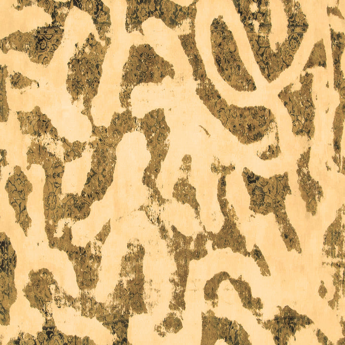 Square Machine Washable Abstract Brown Modern Rug, wshabs1018brn