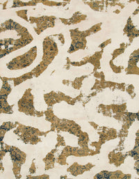 Machine Washable Abstract Wheat Beige Rug, wshabs1018