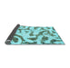 Sideview of Abstract Light Blue Modern Rug, abs1018lblu