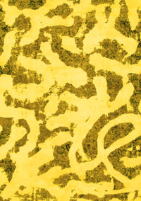 Abstract Yellow Modern Rug, abs1018yw