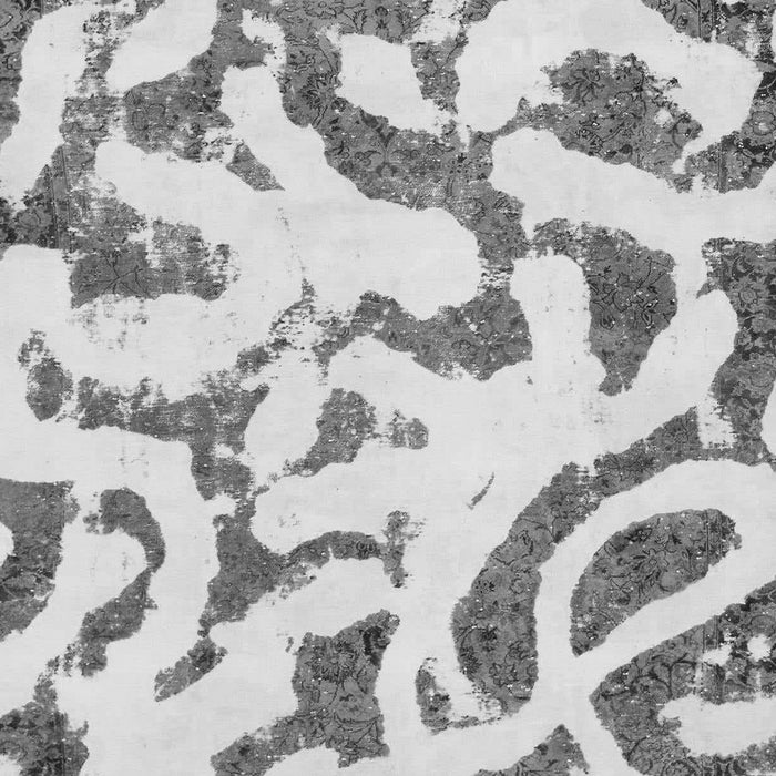 Machine Washable Abstract Gray Modern Rug, wshabs1018gry