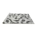 Sideview of Machine Washable Abstract Gray Modern Rug, wshabs1018gry