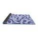 Sideview of Abstract Blue Modern Rug, abs1018blu