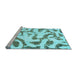 Sideview of Machine Washable Abstract Light Blue Modern Rug, wshabs1018lblu