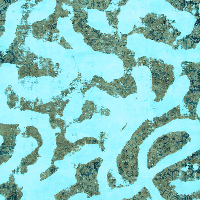 Abstract Light Blue Modern Rug, abs1018lblu