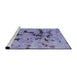 Sideview of Machine Washable Abstract Purple Mimosa Purple Rug, wshabs1019