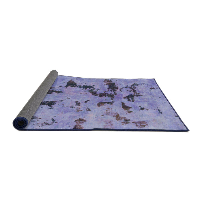 Sideview of Abstract Purple Mimosa Purple Modern Rug, abs1019