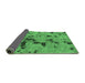 Sideview of Abstract Emerald Green Modern Rug, abs1019emgrn