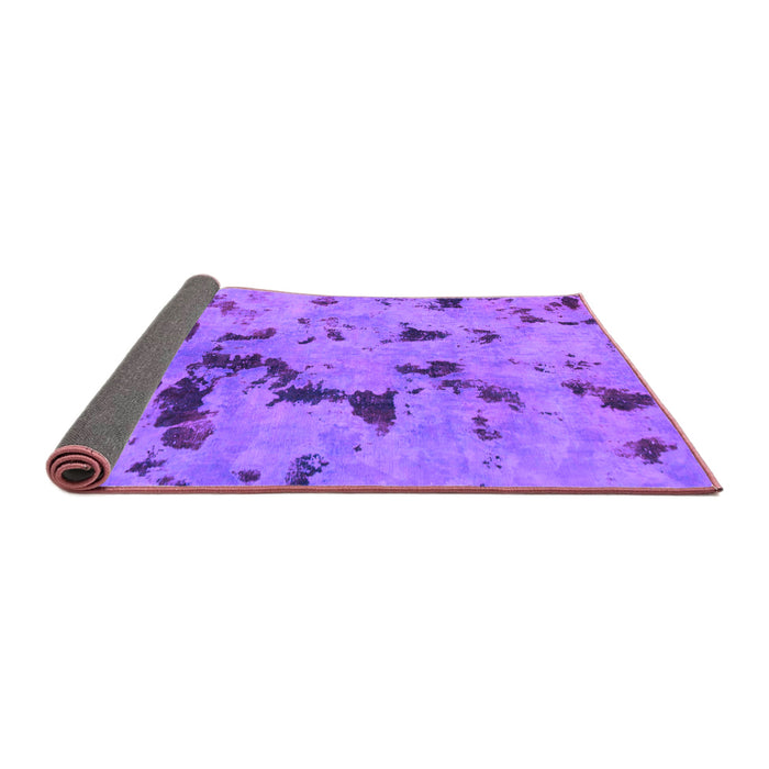 Sideview of Abstract Purple Modern Rug, abs1019pur