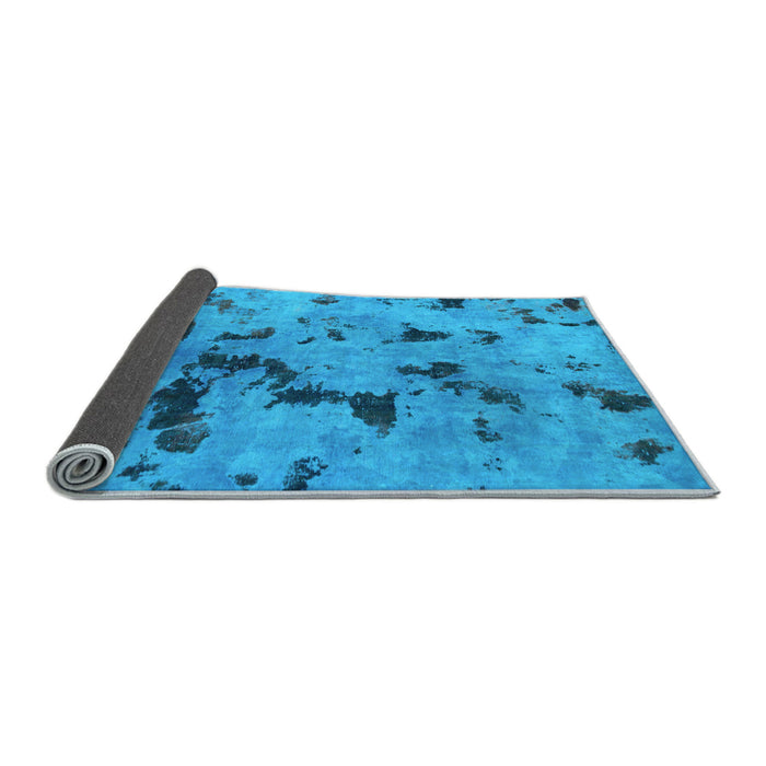Sideview of Abstract Light Blue Modern Rug, abs1019lblu
